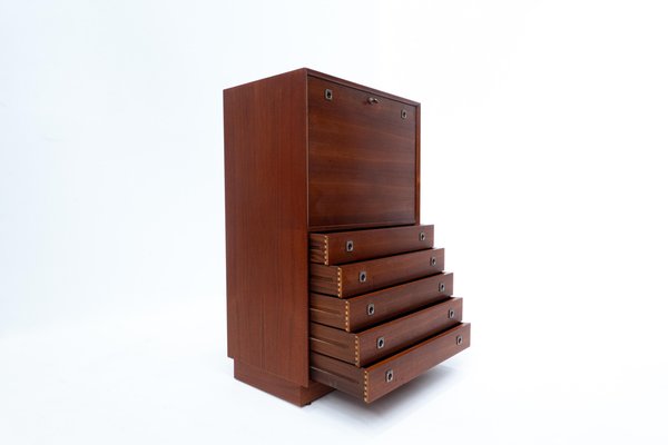 Scandinavian Wooden Secretary by Arne Vodder, 1960s-FGA-1249629