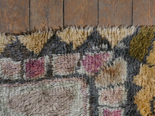 Scandinavian Wool Rya Rug, 1960s-RUK-2018017