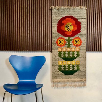 Scandinavian Wool Wall Rug, 1960s-JP-963955