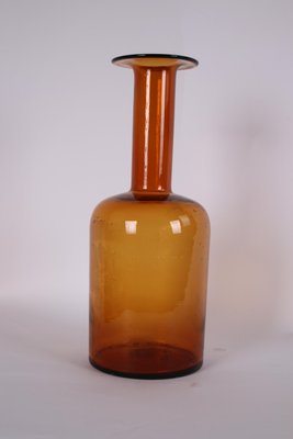 Scandinavian Yellow Glass Vase by Otto Brauer for Holmegaard, 1966-EZZ-832669