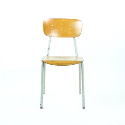 School Chair in Metal and Plywood from Kovona, Czechoslovakia, 1960s-UL-1095826