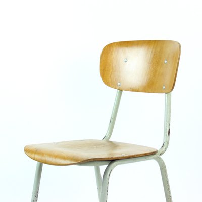 School Chair in Metal and Plywood from Kovona, Czechoslovakia, 1960s-UL-1095826