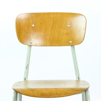 School Chair in Metal and Plywood from Kovona, Czechoslovakia, 1960s-UL-1095826