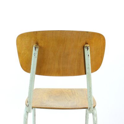 School Chair in Metal and Plywood from Kovona, Czechoslovakia, 1960s-UL-1095826