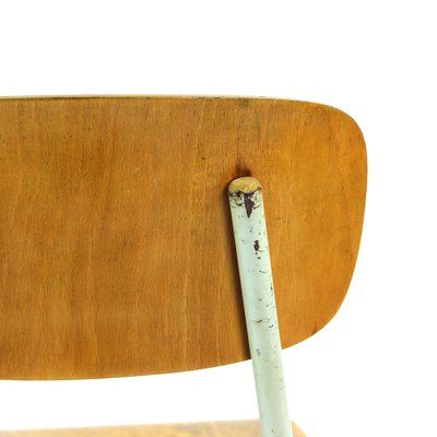 School Chair in Metal and Plywood from Kovona, Czechoslovakia, 1960s-UL-1095826