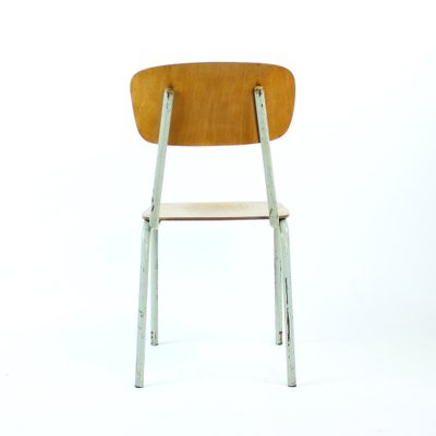 School Chair in Metal and Plywood from Kovona, Czechoslovakia, 1960s-UL-1095826