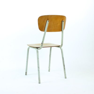 School Chair in Metal and Plywood from Kovona, Czechoslovakia, 1960s-UL-1095826