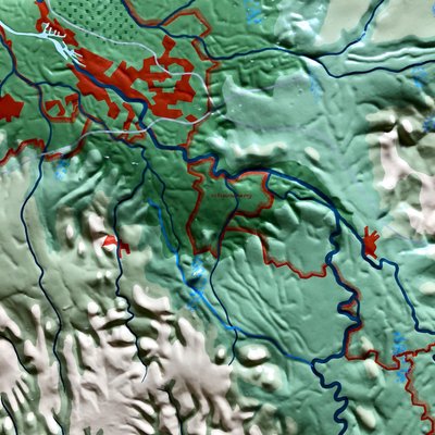 School Mural - Relief Map of Northern Germany-FFL-2031387