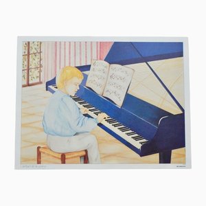 School Poster Depicting Child, Piano & Faust-AIU-1326114