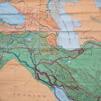 School Teaching Map by Prof. Dr. Lauffer for Justus Perthos Darmstadt, 1950s-WK-674059