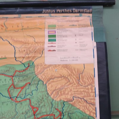 School Teaching Map by Prof. Dr. Lauffer for Justus Perthos Darmstadt, 1950s-WK-674059