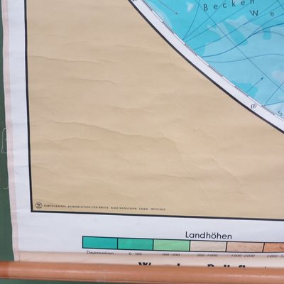 School Teaching Map of Warschow München, 1950s-WK-674062