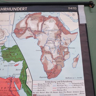 School Wall Map of Africa by Leisering & Schulze for Velhagen & Klasing, 1950s-WK-674071