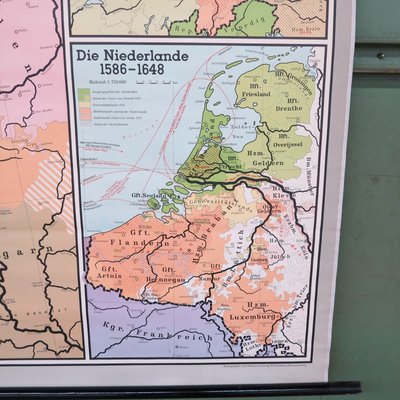 School Wall Map of Central Europe by Dr. W. Trillmich for Westermann Verlag, 1960s-WK-674163