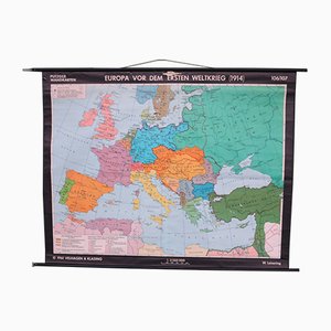 School Wall Map of Europe by W. Leisering for Velhagen & Klasing, 1950s-WK-674076