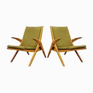 Scissor Leg Armchairs, 1960s, Set of 2-BW-692908