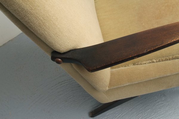 Scissors Armchairs in Velor, 1950s-PF-1263864