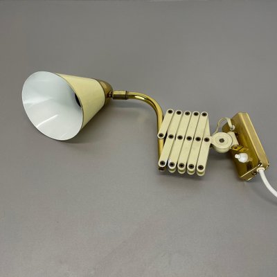 Scissors Wall Light in Brass and Metal from Sis Leuchten, Germany, 1950s-QZ-1822394