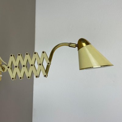 Scissors Wall Light in Brass and Metal from Sis Leuchten, Germany, 1950s-QZ-1822394