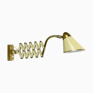 Scissors Wall Light in Brass and Metal from Sis Leuchten, Germany, 1950s-QZ-1822394