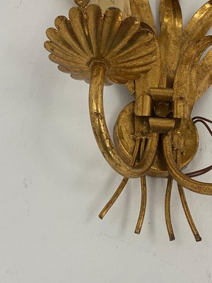 Sconce in Gilt Metal and Wheat Pattern, France, 1970s-UR-810329