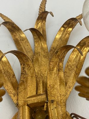 Sconce in Gilt Metal and Wheat Pattern, France, 1970s-UR-810329