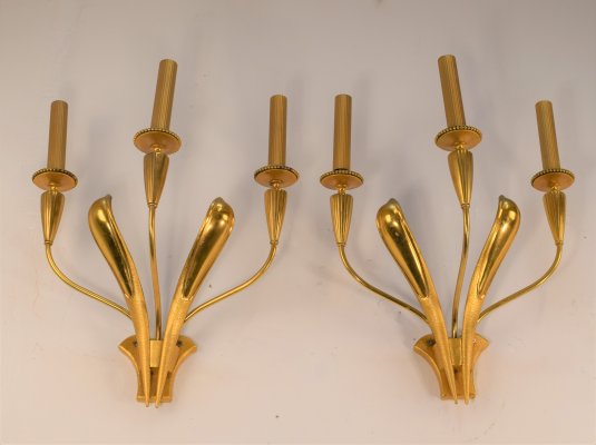 Sconces by Gaetano Sciolari, Italy, 1950s, Set of 2-AOL-1359642