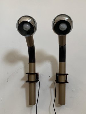 Sconces in Painted Steel and Bakelite, 1970s, Set of 2-IJR-920071