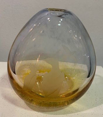 Scottish Glass Vase by Guillemot for Caitheness, 1980s-IKW-843732