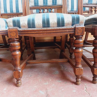 Scottish Oak Armchairs Chairs N 6, 1890s, Set of 6-CDG-1727078