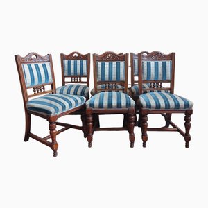 Scottish Oak Armchairs Chairs N 6, 1890s, Set of 6-CDG-1727078