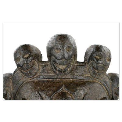 Sculpted Wooden Mask Representing Mahakala Bhairava-NQ-1793303