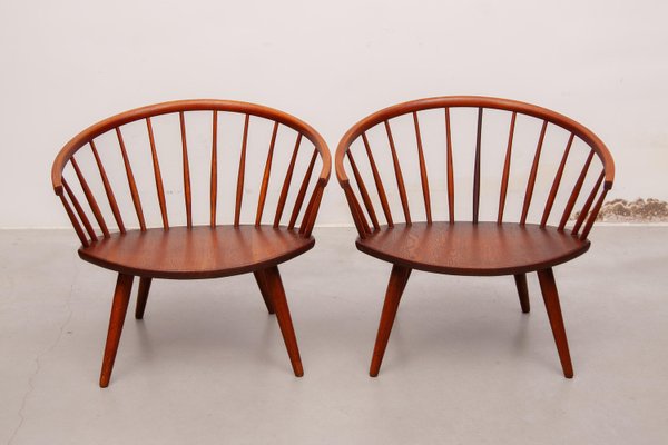 Sculptural Arka Lounge Chairs attributed to Yngve Ekström, 1958, Set of 2-KL-2022218