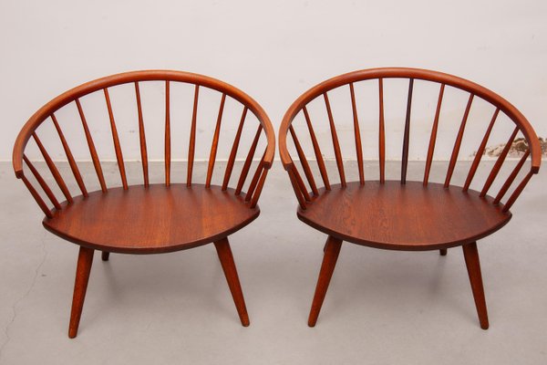 Sculptural Arka Lounge Chairs attributed to Yngve Ekström, 1958, Set of 2-KL-2022218