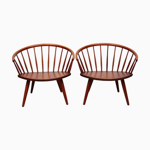 Sculptural Arka Lounge Chairs attributed to Yngve Ekström, 1958, Set of 2-KL-2022218