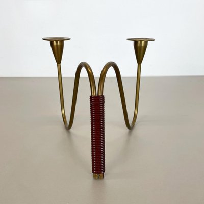 Sculptural Brass Candleholder Object attributed to Günter Kupetz for WMF, Germany, 1950s-QZ-1410377