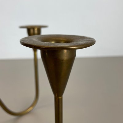 Sculptural Brass Candleholder Object attributed to Günter Kupetz for WMF, Germany, 1950s-QZ-1410377