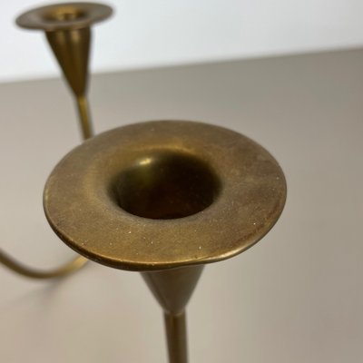 Sculptural Brass Candleholder Object attributed to Günter Kupetz for WMF, Germany, 1950s-QZ-1410377