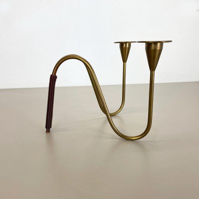 Sculptural Brass Candleholder Object attributed to Günter Kupetz for WMF, Germany, 1950s-QZ-1410377