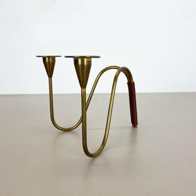 Sculptural Brass Candleholder Object attributed to Günter Kupetz for WMF, Germany, 1950s-QZ-1410377