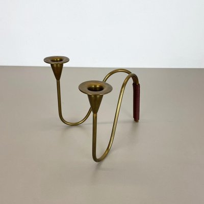 Sculptural Brass Candleholder Object attributed to Günter Kupetz for WMF, Germany, 1950s-QZ-1410377