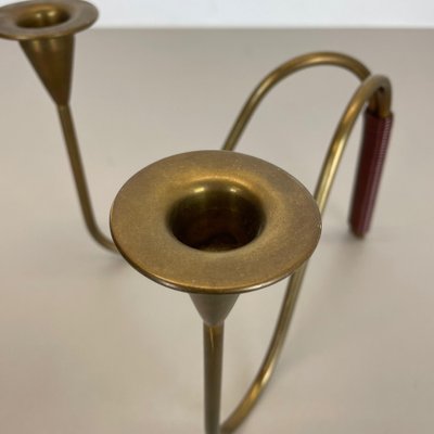 Sculptural Brass Candleholder Object attributed to Günter Kupetz for WMF, Germany, 1950s-QZ-1410377