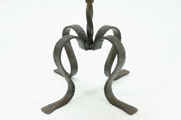 Sculptural Brutalist Metal Candleholder, 1960s-VV-1179460