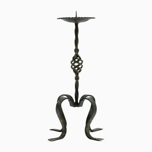 Sculptural Brutalist Metal Candleholder, 1960s-VV-1179460