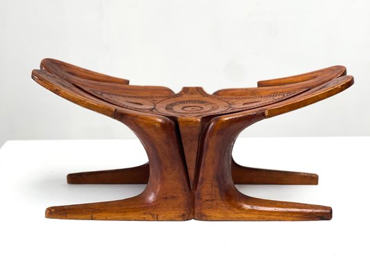 Sculptural Carved Stool, 1960s-XLH-1706986