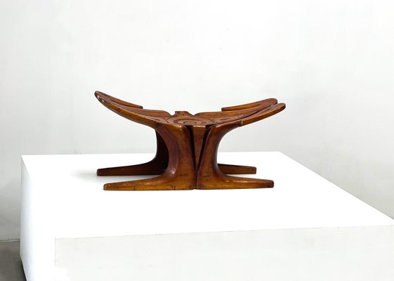 Sculptural Carved Stool, 1960s-XLH-1706986