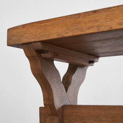 Sculptural Cross Legged Side Table in Wood, 1940s-LPQ-1783148