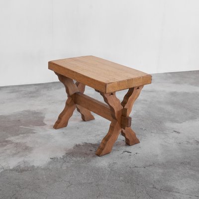 Sculptural Cross Legged Side Table in Wood, 1940s-LPQ-1783148