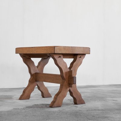 Sculptural Cross Legged Side Table in Wood, 1940s-LPQ-1783148