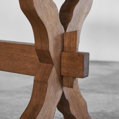 Sculptural Cross Legged Side Table in Wood, 1940s-LPQ-1783148